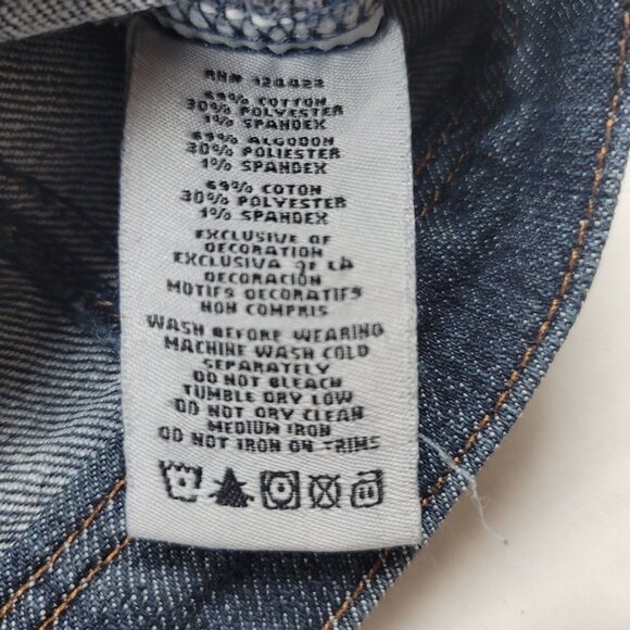 DKNY Girls Dark Blue Jean Jacket Size 6X - Picture 6 of 6